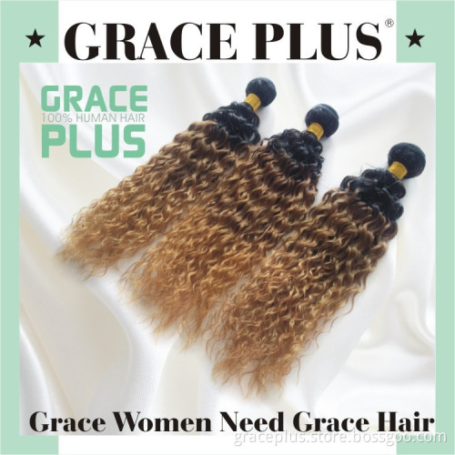 7a grade cheap burgundy ombre curly human braiding colored hair weaving